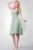 Robe demoiselle d'honneur luxueux simple entrecroisé avec gradins avec chiffon - 2