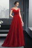 Abito da ballo shiena sheer bello a-line in tulle con perline senza maniche - 1
