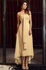Robe demoiselle d'honneur bref de bustier asymétrique manche nulle avec chiffon - 12