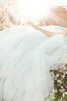 Natürliche Taile gesticktes Tüll Brautkleid mit offenen Rücken mit Falte Mieder - 4