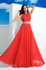 A Linie Schaufel-Ausschnitt Prinzessin Anständiges Ballkleid mit Bordüre - 1