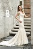 Robe de mariée boutonné sans dos incroyable en plein air en satin - 5