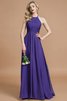 Robe demoiselle d'honneur avec zip jusqu'au sol ruché dénudé de princesse - 29