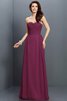 Prinzessin Ärmelloses Anständiges Bodenlanges Brautjungfernkleid aus Chiffon - 5