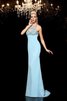 Robe de bal sexy naturel longue avec sans manches en chiffon - 3