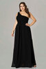 Robe de bal en chiffon ruchés longs en satin extensible étourdissant longue - 6