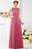 Boot-Ausschnitt Chiffon Reißverschluss Prinzessin Bodenlanges Brautjungfernkleid - 28