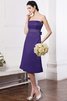 Robe demoiselle d'honneur en satin avec ruban ceinture en étoffe avec zip ligne a - 22