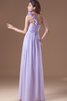 Abito da Damigella Conotta Moderno con Nastro con Increspato A-Line in Chiffon - 8