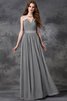 Vestido de Dama de Honor de Corte-A en Gasa de Volantes Adorno de Cremallera - 25