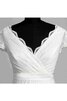 Beach Stil Spitze luxus Brautkleid mit Gürtel mit gekappten Ärmeln - 6
