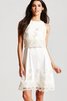Robe de graduation avec décoration dentelle de longueur à genou elevé avec sans manches - 3
