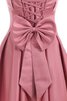 Normale Taille plissiertes Ärmelloses trägerloser Ausschnitt A-Line mini Brautjungfernkleid - 4