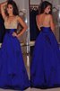 Robe de bal naturel v encolure de princesse avec sans manches avec perle - 1