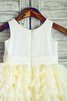 Vestido de Floristas de Corte Evasé de Sin mangas de Escalonado de Encaje Adorno - 3