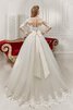 Abito da Sposa in Pizzo Semplice Romantico A Terra con Fiocco con Fusciacca - 4