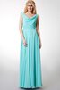Robe demoiselle d'honneur plissage pèlerine avec chiffon ruché avec zip - 2