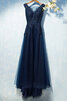 Romántico Vestido de Cóctel de Abalorio de Encantador de Hasta el suelo - 1