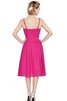 Gerüschtes Chiffon normale Taille A Linie wadenlanges Abiballkleid mit Reißverschluss - 2