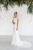Abito da Sposa in pizzo con Manica Corte Romantico A Terra Cappellino Formale E Informale - 2