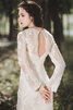 Vestido de Novia en Encaje de Hasta el Tobillo de Encaje Adorno de Adorable - 5