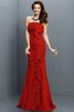 Meerjungfrau Stil Ärmelloses Chiffon Bodenlanges Brautjungfernkleid mit Empire Taille - 23