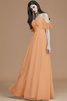 Normale Taille Prinzessin Spaghetti Träger A Linie Bodenlanges Brautjungfernkleid - 25