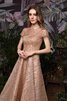 Vestido de Cóctel de Brillante de Natural de con Lentejuelas de Largo - 7