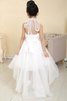 Perlenbesetztes Organza Prinzessin Vorn Kurz Hinten Lang Blumenmädchenkleid mit Blume - 2