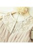 Ärmellos A Linie Bodenlanges Blumenmädchenkleid aus Chiffon mit Rüschen - 6