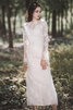 Vestido de Novia en Encaje de Hasta el Tobillo de Encaje Adorno de Adorable - 2