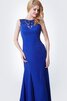Robe demoiselle d'honneur elégant col u profond en chiffon avec zip - 2