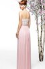 Robe demoiselle d'honneur longue luxueux de bustier avec décoration dentelle - 2