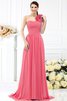 Robe demoiselle d'honneur plissage avec fleurs avec chiffon ligne a au drapée - 28