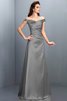 Robe demoiselle d'honneur longue en satin avec zip longueur au ras du sol en forme - 27