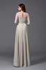 Chiffon Schaufel-Ausschnitt Sittsames Sexy Stilvolles Abendkleid - 2