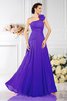Chiffon Prinzessin Bodenlanges Brautjungfernkleid mit Plissierungen ohne Ärmeln - 24
