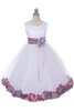 Robe de cortège enfant plissé en tulle manche nulle longueur au ras du sol de lotus - 2
