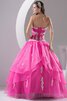 Robe de quinceanera plissage col en forme de cœur decoration en fleur ruché de mode de bal - 7