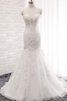 Robe de mariée modeste formelle v encolure de sirène sans empire - 1