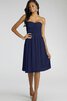 Robe demoiselle d'honneur courte ruché croisade de bustier en chiffon - 17