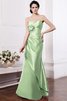 Vestido de Dama de Honor de Sin mangas de Plisado de Cremallera de Largo - 26