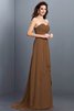 Robe demoiselle d'honneur plissage longue a-ligne de princesse de traîne courte - 4