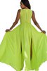 Vestido de Dama de Honor de Escote en V de Un sólo hombro de Cremallera de Abalorio - 2