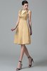 Robe demoiselle d'honneur en satin de lotus avec zip manche nulle de princesse - 6