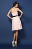 Chiffon Prinzessin Ärmelloses Brautjungfernkleid mit Reißverschluss mit Schleife - 2