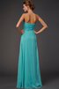 Plissiertes Normale Taille Ärmelloses A-Linie Ballkleid aus Chiffon - 2