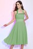 Robe demoiselle d'honneur plissé simple de princesse au drapée avec chiffon - 25