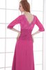Enges V-Ausschnitt langes Elegantes Abendkleid - 7