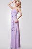 Abito da Damigella A Terra in pizzo Elegante con Fiore in Chiffon Lungo - 2